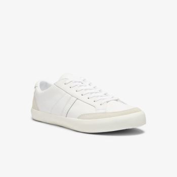 Lacoste Coupole Leather and Suede Sneakers Pánské - Tenisky Bílé / Šedé | CZ-ouPxhX